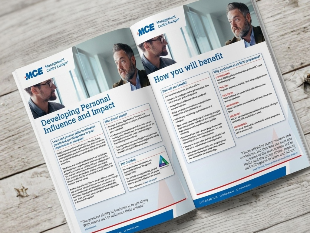 Management Centre Europe materials before rebrand